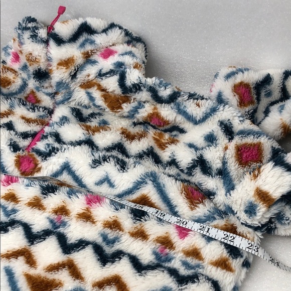 Eddie Bauer Pullover Tribal Aztec Boho Plush Teddy Fleece Size Large - Picture 7 of 10